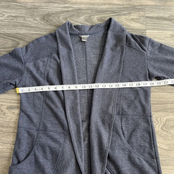 Eddie Bauer Fleece Camp Long Sleeve Cardigan Sweater Blue Size Small - Picture 5 of 6
